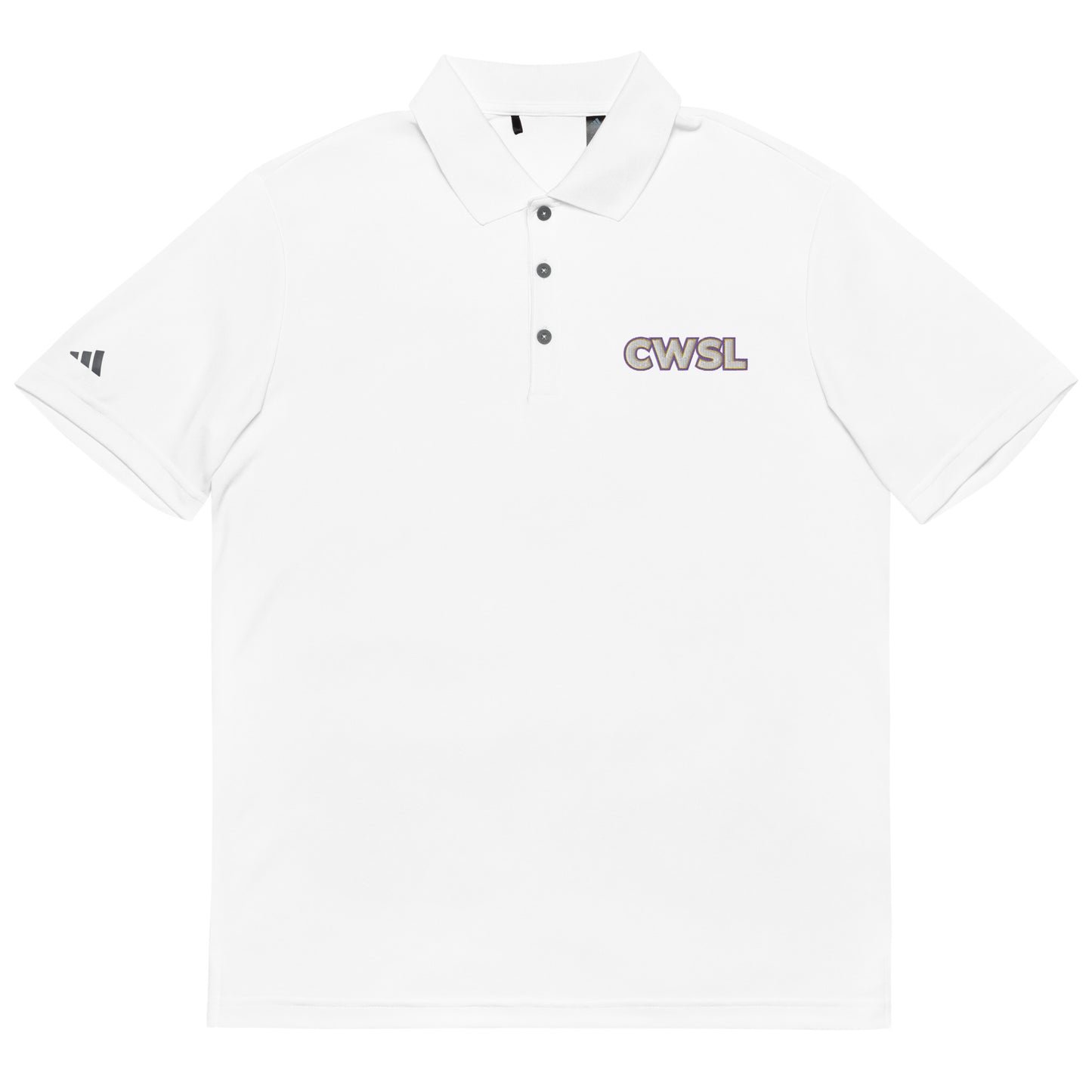 CWSL embroidered Adidas performance polo shirt