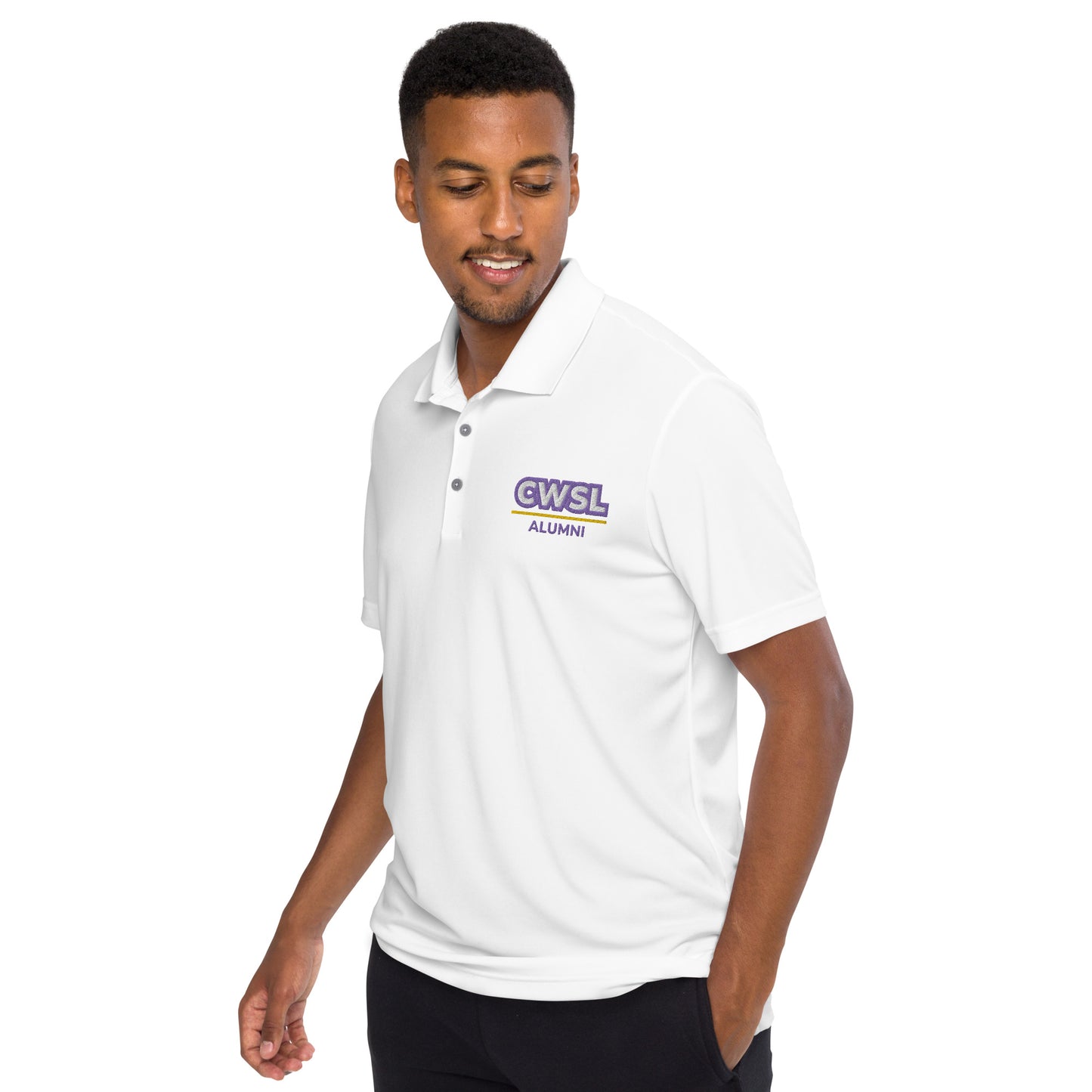 CWSL Alumni embroidered Adidas performance polo shirt