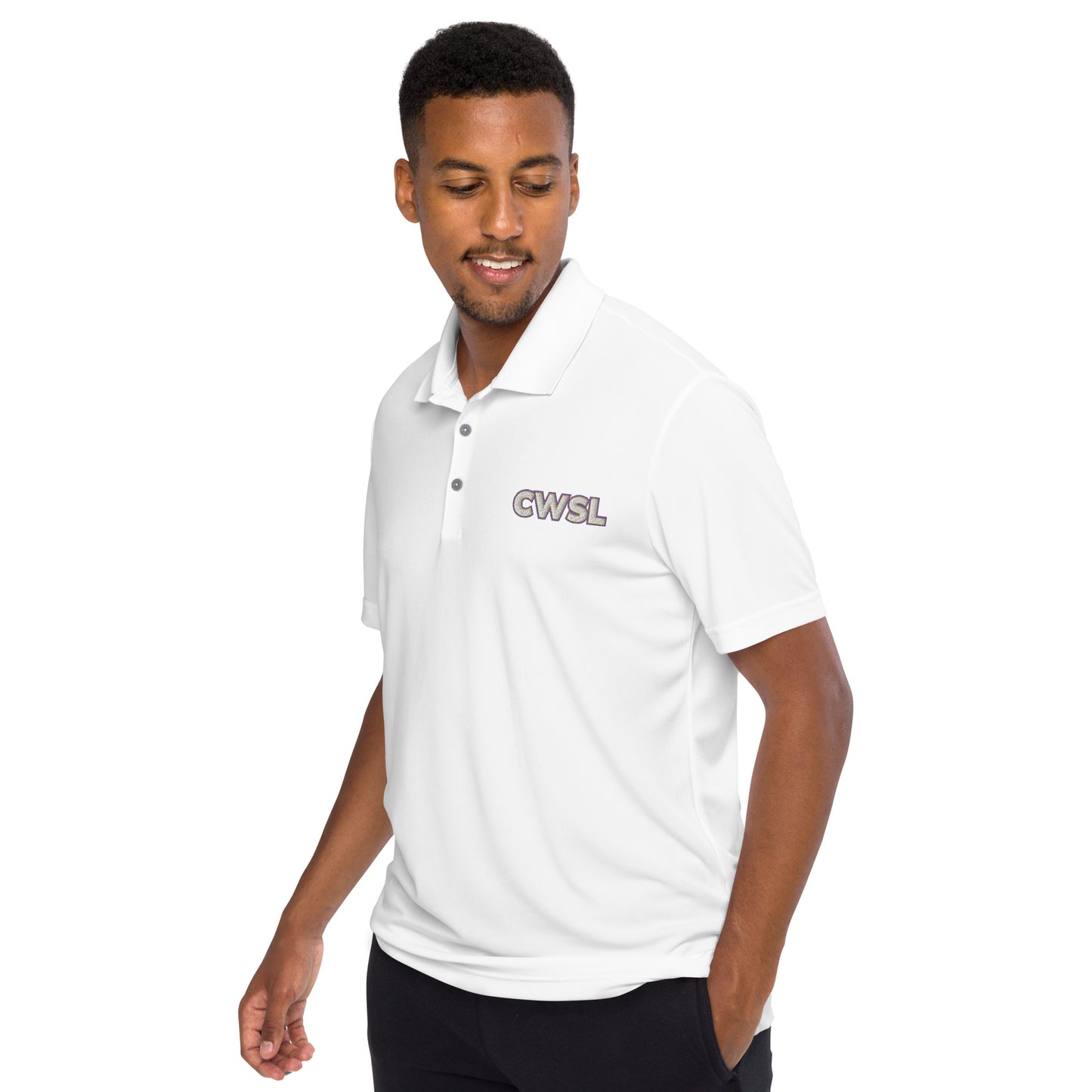 CWSL embroidered Adidas performance polo shirt