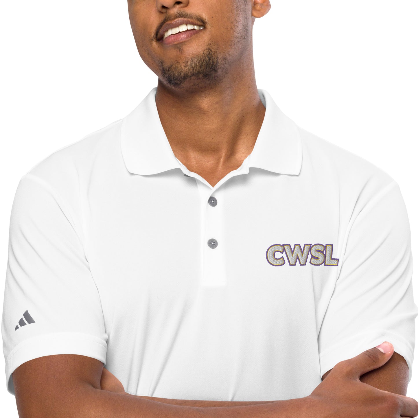 CWSL embroidered Adidas performance polo shirt